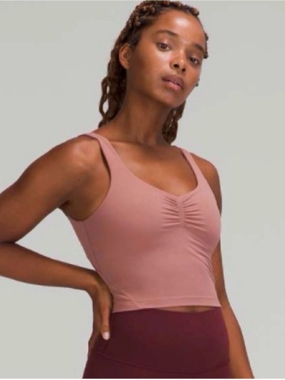 Lululemon Align Gathered-Front Tank Top In Spiced Chai- Size 8